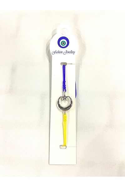 AC Bijuteri Yellow Navy Blue Crescent Star Fan Bracelet