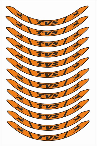 oracall Tvs Jubiter Turuncu Jant Şerit Baskılı Stıcker