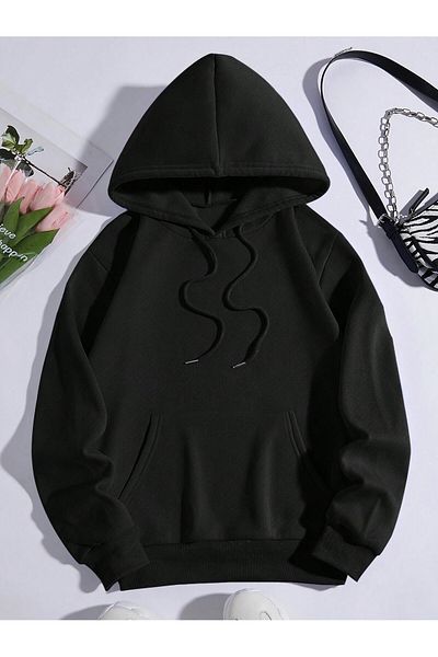 Deocept Hanorac oversize unisex cu imprimeu fluture - cu glugă