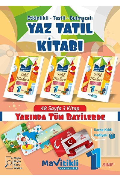 Mavitikli Yayıncılık 1.sınıf Yaz Tatil Kitabı-yeni Ürün 2025