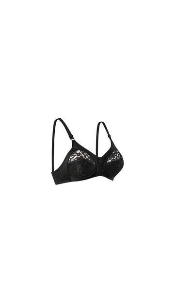 ebru içgiyim Women's Black Lace Gathering Bra