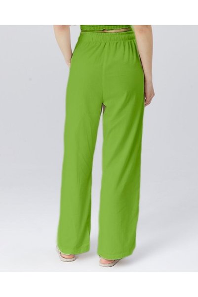 POD Linen Blend Plazzo-Like Trousers Oversize Cut