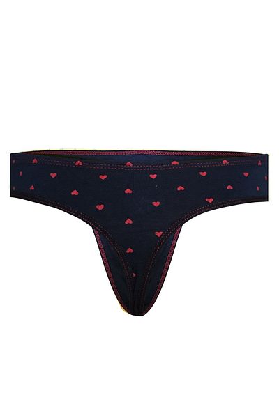 darkzone Men's Heart Patterned Navy Blue Cotton String