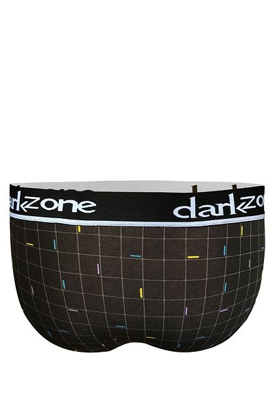 darkzone Ανδρικό ανοιχτό μπροστινό ελαστικό σλιπ ανθρακί με σχέδιο