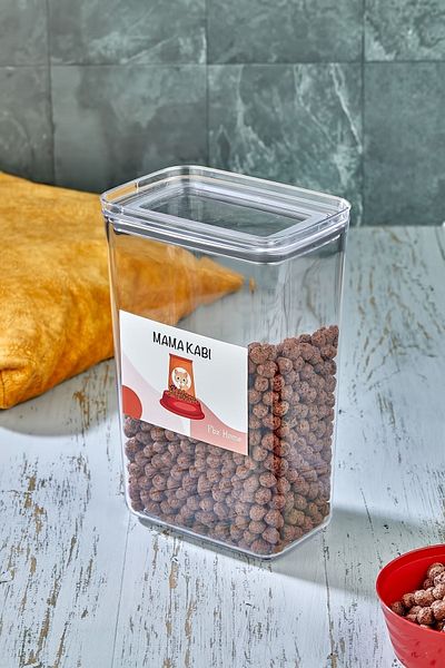 FBZhome 2900 Ml Acrylic Vacuum Dry Food Storage Container - Cat Food Container