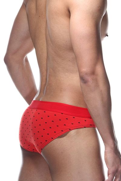 darkzone New Year Red Heart Patterned Men's Slips