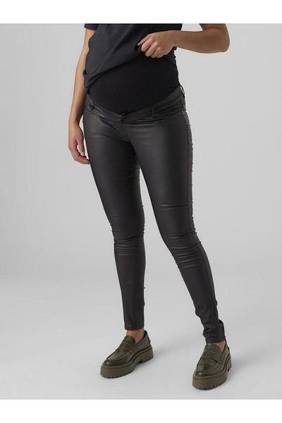 Vero Moda Maternity Hose in Lederoptik VMMSEVEN SS SMOOTH COATED PANTS NOOS