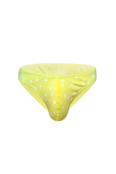 darkzone Men's Flower Patterned Yellow Slip Panties