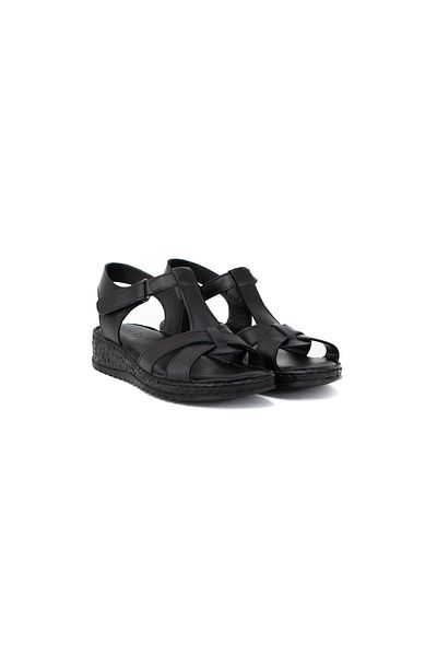 Oppland Sandale de damă din piele naturală, cu talpă din cauciuc, model ortopedic confort model Full Mold