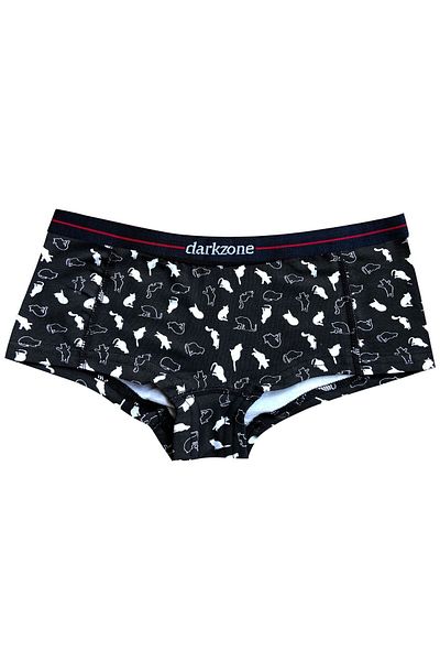 darkzone Chiloți boxer pentru femei, cu imprimeu digital, cu model de pisici
