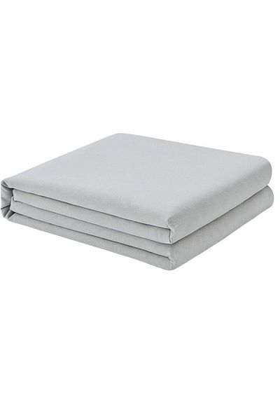 Soft Colours ملاءة سرير مفردة باللون الرمادي - ملاءة سرير فندقية مقاس 160x240 سم بدون مطاط