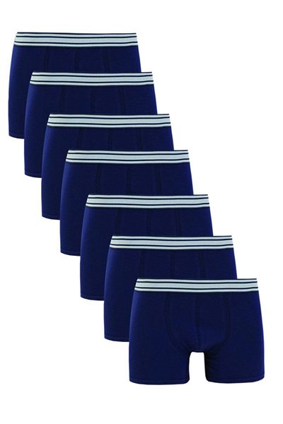 darkzone Ανδρικά μποξεράκια Navy Blue 7 Pack Cotton Lycra