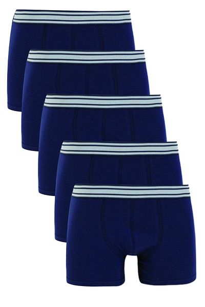 darkzone Ανδρικά Navy Blue Boxers 5 Pack Cotton Lycra