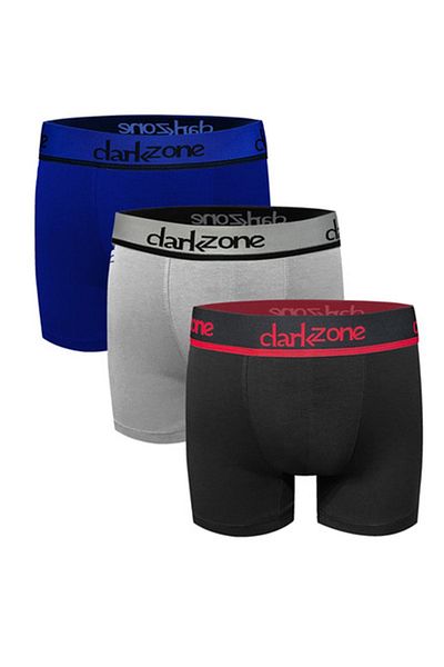 darkzone Ανδρικό 3 τεμάχιο Saks-γκρι-μαύρο Modal Boxer