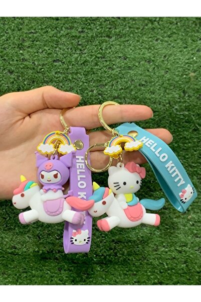 Meyra Accessories Sevimli Kuromi Hello Kitty Araba Çanta Süsü Anahtarlık