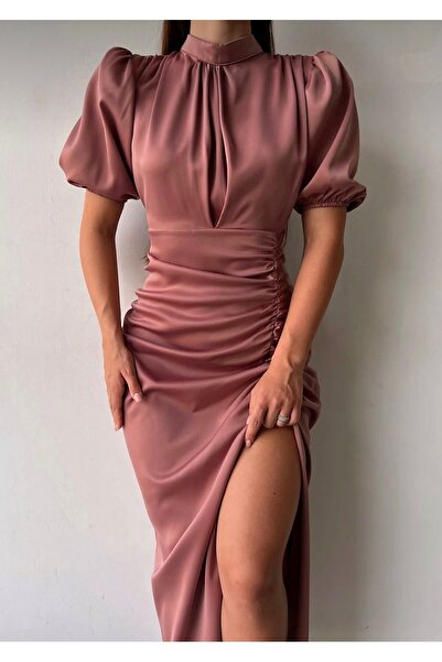 Phoenix Women Rochie cu fanta drapată din satin