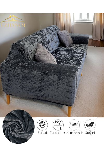 uzhanem Velvet Textile Sofa Cover - Sofa Cover and Cover Home Non-Pilling Stain-Proof
