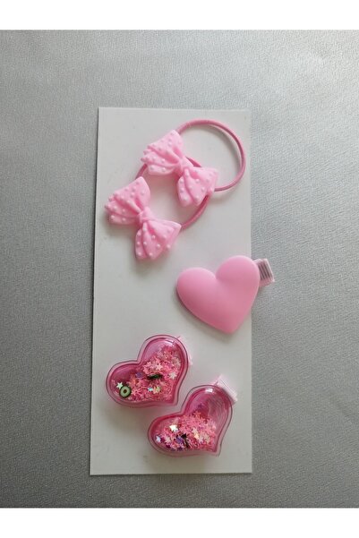 MutluBiDünya Lily Kız Çocuk Pembe Renk Toka Seti