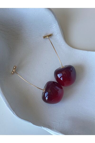 Vi store Gerçek Görünümlü Kiraz Küpe