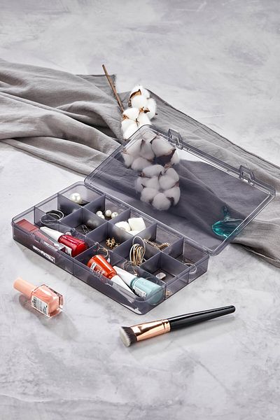 Tasarım Evi Large Size 12 Compartments Necklace Ring Lids Jewelry Box Organizer Organizer Box
