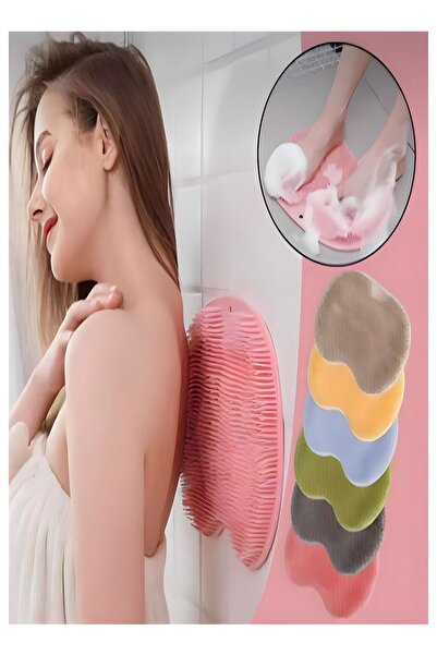 CNGZSHOP قطعة واحدة من فرشاة الظهر للحمام مع كوب شفط - حصيرة تدليك، وسادة تدل...