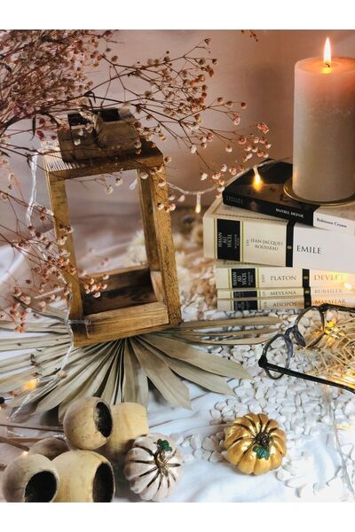 Reynes Balkabağı Dekor 2 Adet Kombin Renk Beton Kabak Obje Biblo Süs Dekorasyon