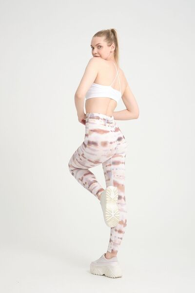 gymhams Colanți sport pushup cu talie înaltă - șolduri cu vopsea cravată, adunate și modelate