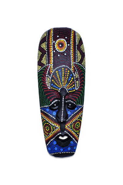 Hedicaret Ahşap Aborjin Mask 30 cm Duvar Dekoru Maske