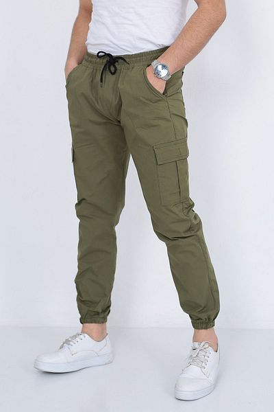 wamoss Pantaloni cargo kaki în stil japonez 2024 - picior elastic, Yk1