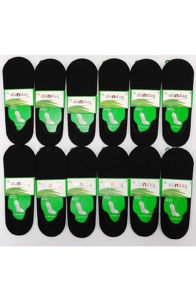 Dündar Pack of 12 - Non-Slip Bamboo Ballerina Socks with Silicone Back
