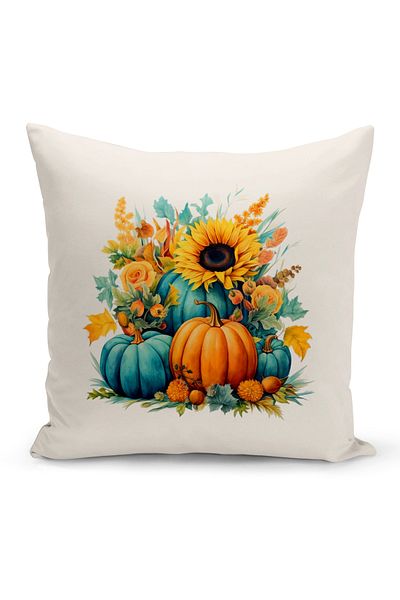 Bertille Home Autumn Series - Double Sided Digital Printed Throw Pillow Cover (Halloween Pity Cushion Cover)