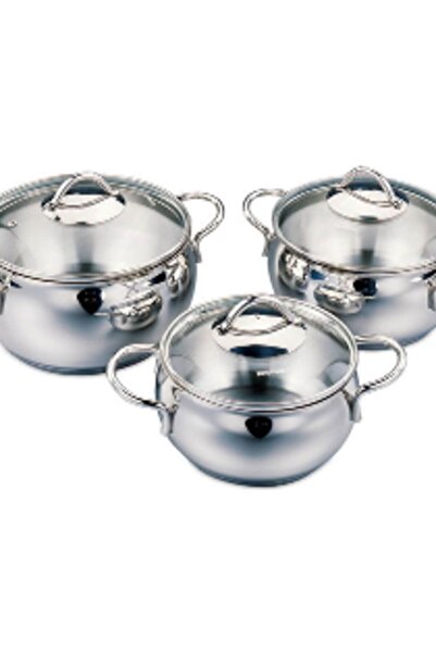 KORKMAZ A1801 Tombik Jr. 3`Lü Tencere Seti