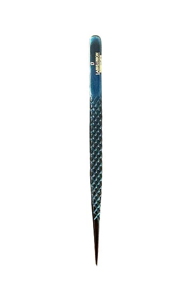 Lashlusion Blue Steel Lightweight Wolume Tweezers - Stainless Body, Straight Silk Eyelash Separation Tweezers