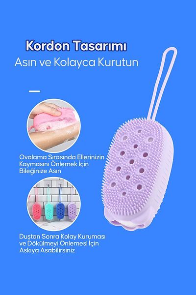 CARNIVAL LAND Women's Shower Pouch - Soap Dispenser, Soft Magic Body Massage Brush