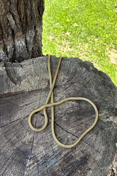 MOONİ ACCESSORİES قلادة من الفولاذ بتصميم روماني إيطالي ذهبي اللون 316 لتر مق...