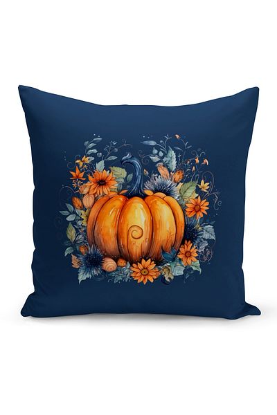 Bertille Home Seria de toamnă - Husă de pernă imprimată digital pe două fețe (Husă de pernă pentru Halloween)