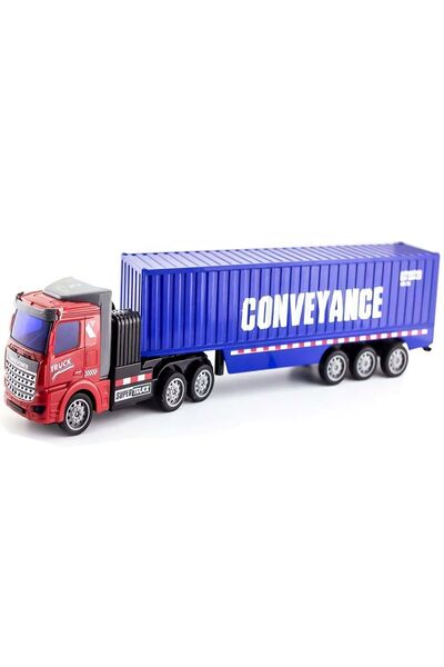 MJ TOYS 1:48 Uzaktan Kumandalı Şarjlı Tır Mavi Renk Truck