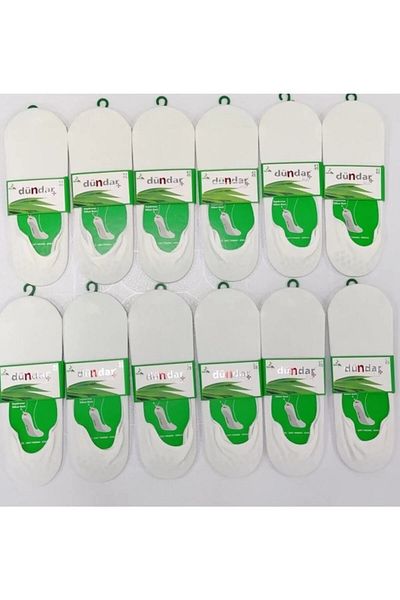 Dündar Pack of 12 - Non-Slip Bamboo Ballerina Socks with Silicone Back