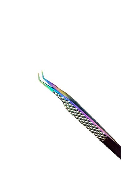 Lashlusion Stainless Steel Light Body - Full Covered Silk Eyelash Tweezers Volume