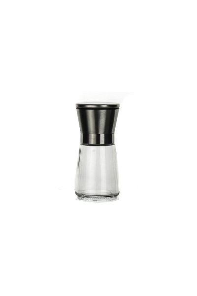 klt Glass Ceramic Mill with Grinder Light Silver Hygienic Hopper Black Pepper Salt Grinder Special Design 1 Piece