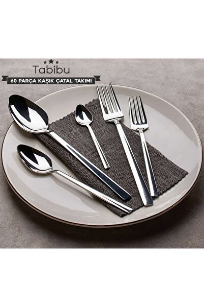 Tabibu 60 Parça 12 Kişilik Kaşık Çatal Takımı Paslanmaz Çubuk Model