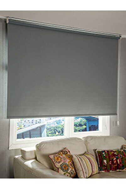 Beyazıt Tekstil Gri Blackout Stor Perde Alüminyum Kasa (karartma Stor)