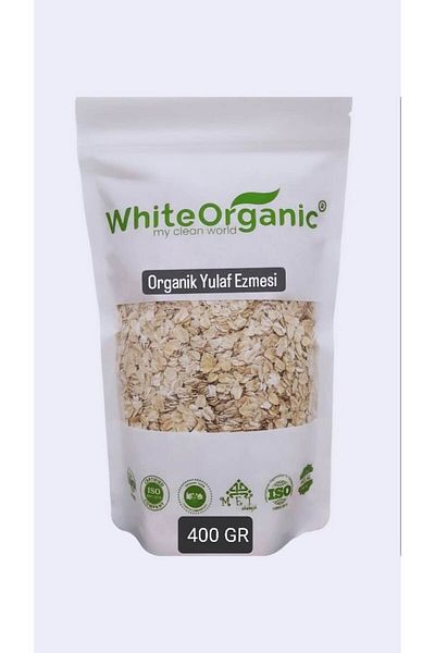 White Organic Organic Oatmeal 400 g Domestic Production Stone Mill