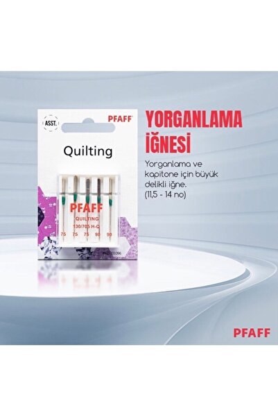 Pfaff Yorganlama Iğnesi (karışık) (1 Paket=5 Adet) (821201096)
