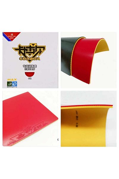 Reactor Corbor Table Tennis Racket Rubber Ittf Approved (RED)