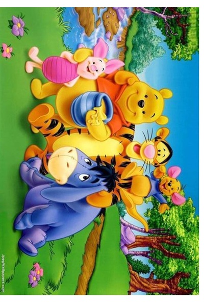 hediyehobihersey Dikdörtgen Winnie The Pooh Şekerli Kağıda Baskı Yenilebilir ...