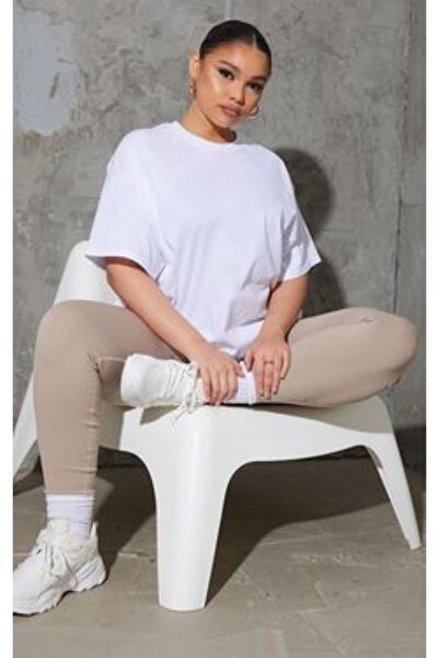 FİTGO Tricou alb supradimensionat pentru femei