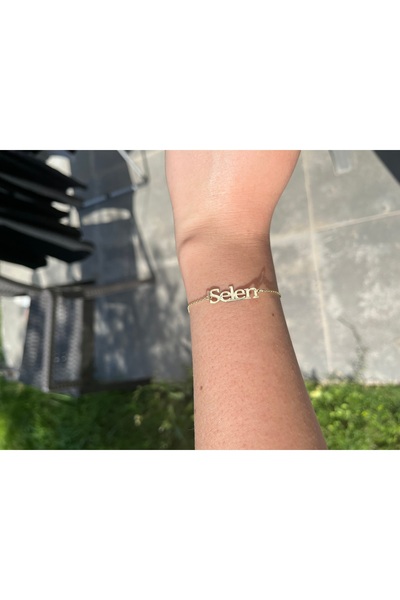 Armeks 925 Ayar Gümüş İsim Bileklik - İstediğiniz İsim Yapılır - Gümüş Bilekl...