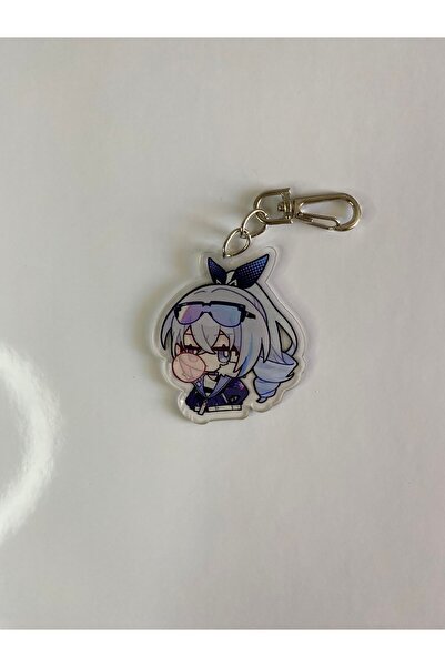 Hara Company لعبة هونكاي ستار ريل - سلسلة مفاتيح وحقيبة تزيين فضية وولف