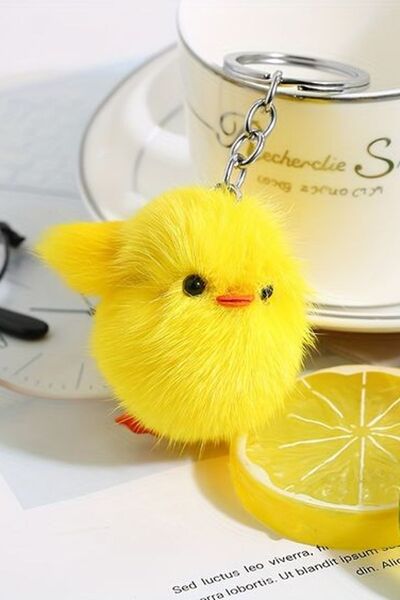 Genel Markalar Peluş Tüylü Sarı Civciv Anahtarlık